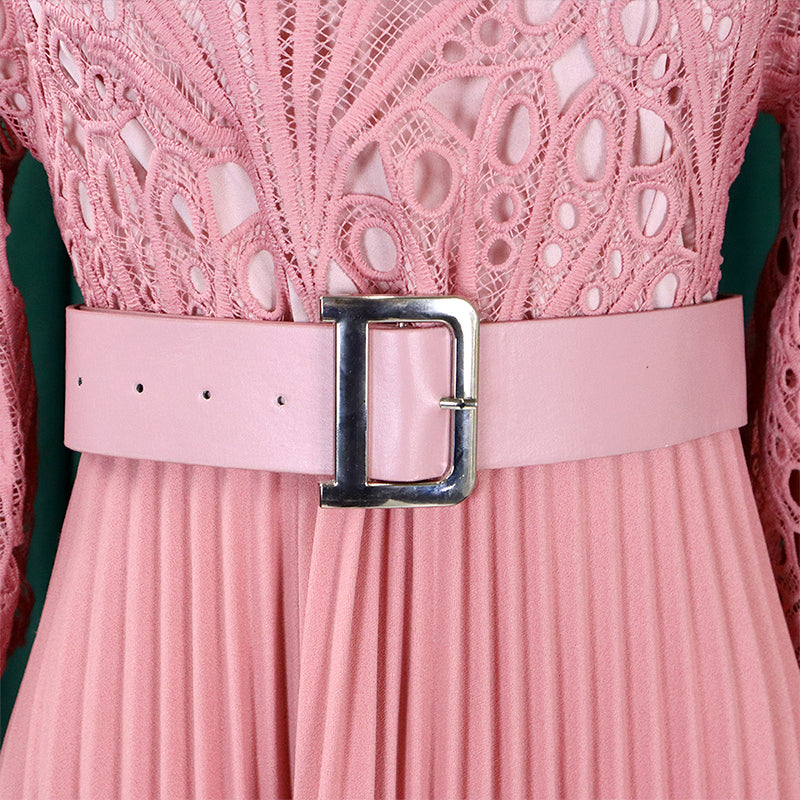 Women's Lace Hollow Pleat Dress