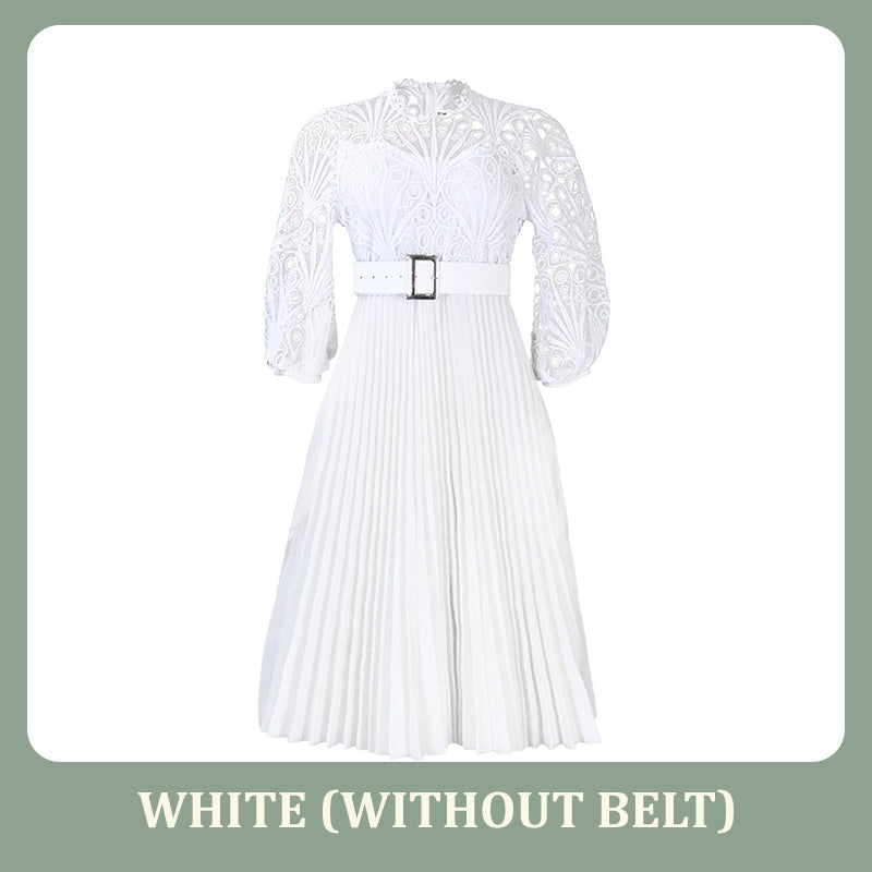 Women's Lace Hollow Pleat Dress