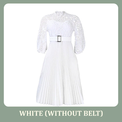 Women's Lace Hollow Pleat Dress