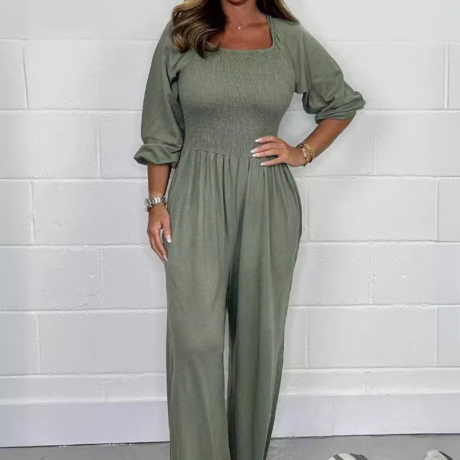 🌸Spring Specials 49% OFF🌸 Women's Elastic Waist Summer Jumpsuit