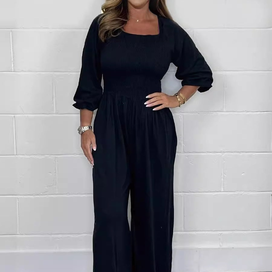 🌸Spring Specials 49% OFF🌸 Women's Elastic Waist Summer Jumpsuit