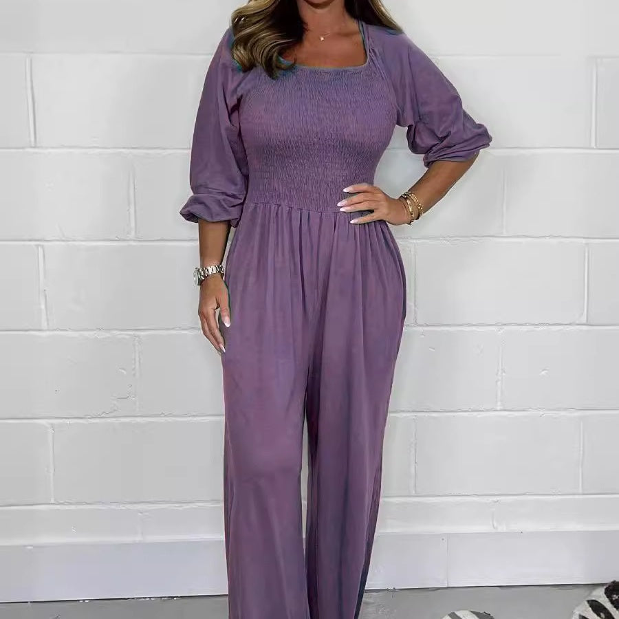 🌸Spring Specials 49% OFF🌸 Women's Elastic Waist Summer Jumpsuit