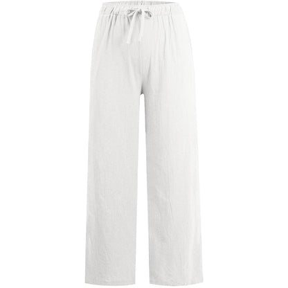 Women's Summer Linen Cotton Wide Leg Pants