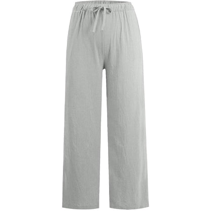 Women's Summer Linen Cotton Wide Leg Pants
