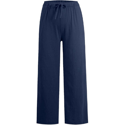 Women's Summer Linen Cotton Wide Leg Pants