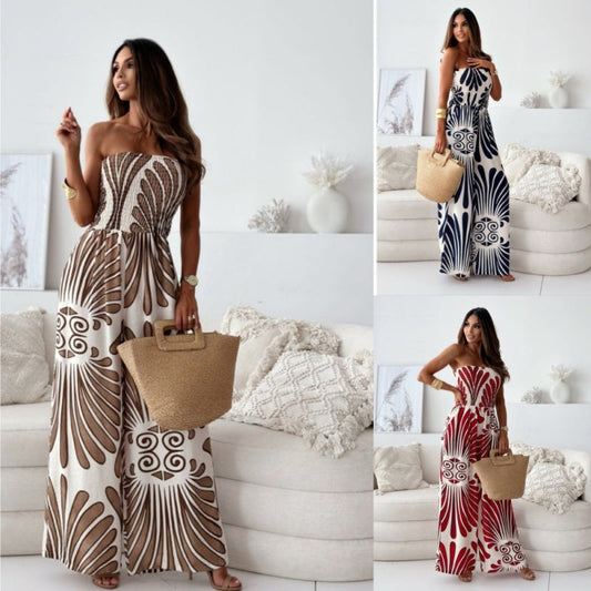 💗 Off-Shoulder Sleeveless Jumpsuit with Wide Legs✨