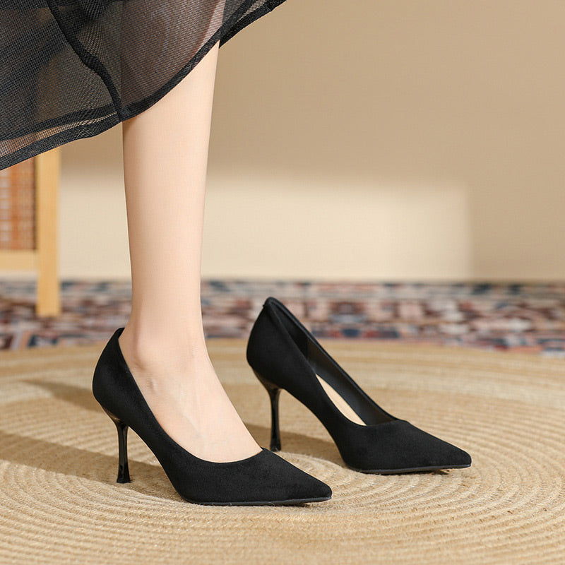 👠High-Quality Women's Pointed-Toe Black High Heels