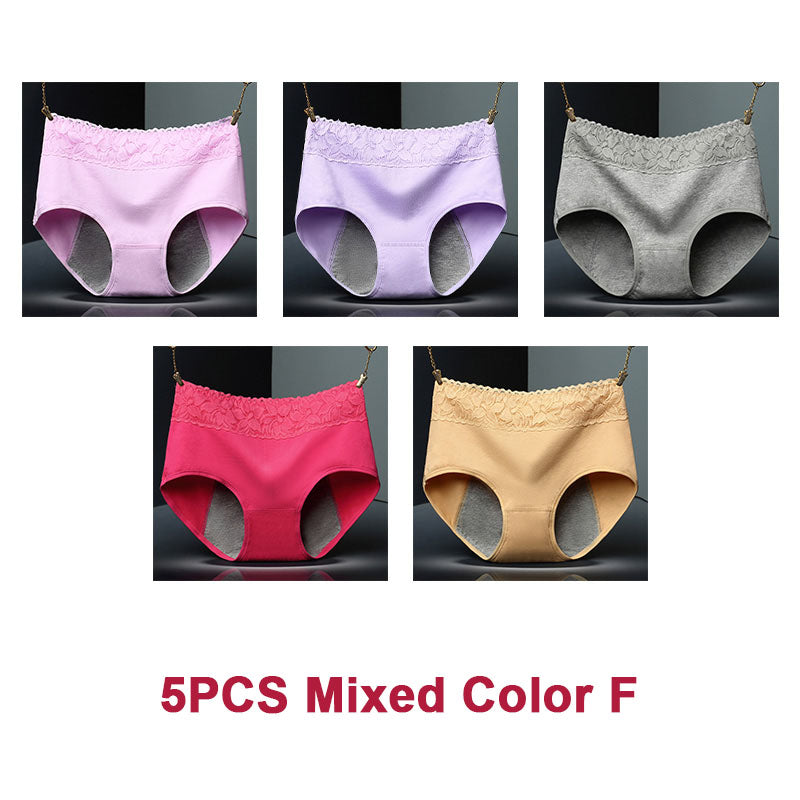 Women's Super Soft Cotton Mid-waist Leak-proof Period Panties