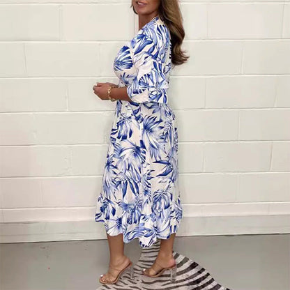 🎉This week's Special Sales - 49% OFF✨Women’s Elegant V-Neck Dresses with Botanical Prints