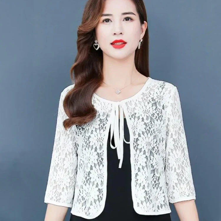 Skeleton Lace Cardigan - Elegant Ribbons