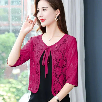 Skeleton Lace Cardigan - Elegant Ribbons