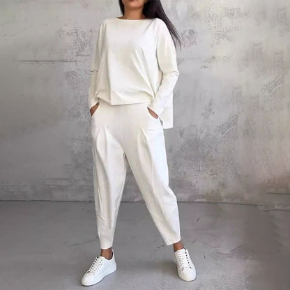 💥Limit Time 49% OFF 💕Women's 2-piece set: long-sleeved round neck top + pants🧥+👖