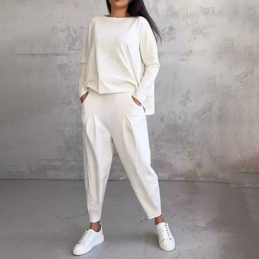 💥Limit Time 49% OFF 💕Women's 2-piece set: long-sleeved round neck top + pants🧥+👖
