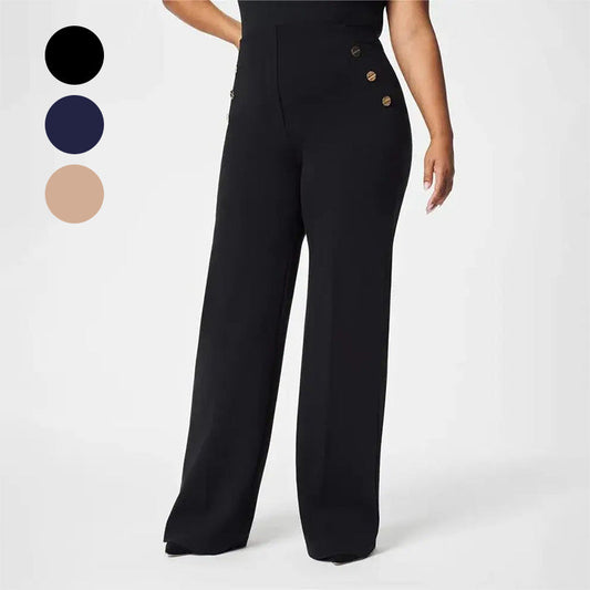 💥LAST DAY 49% OFF💖Women's Plus Size High Stretch High-Waist Wide-Leg Pants👖