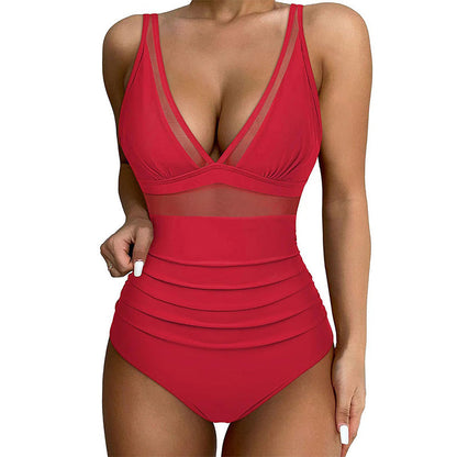 🩱Hot Sale 50% OFF👙Mesh Tummy Control Swimsuit