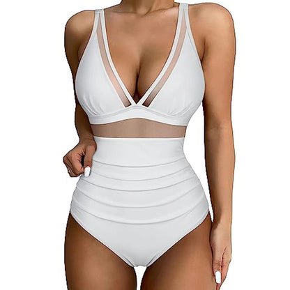 🩱Hot Sale 50% OFF👙Mesh Tummy Control Swimsuit