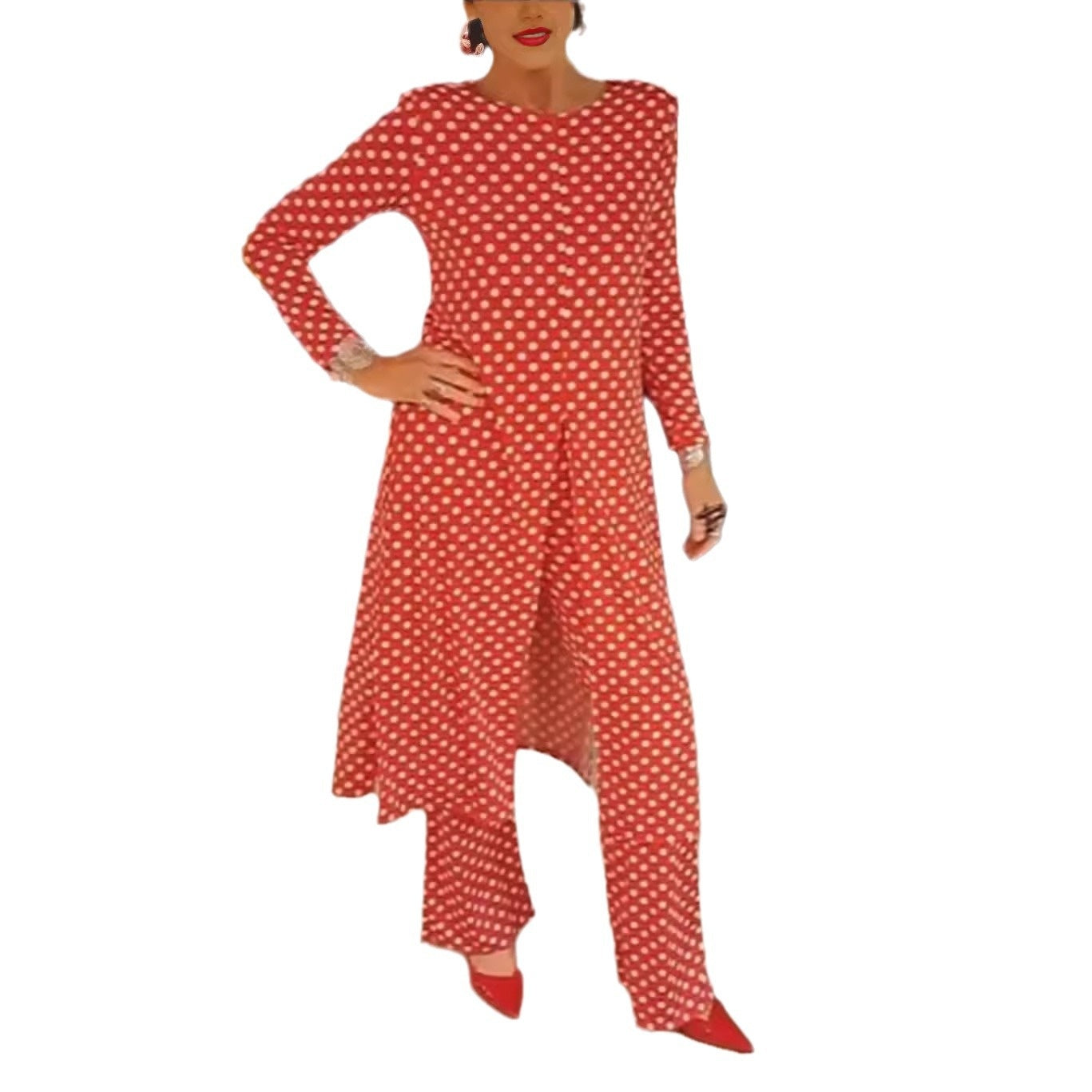 ✨HOT SALE 50% OFF✨Polka Dot Top & Pants 2-Piece Set