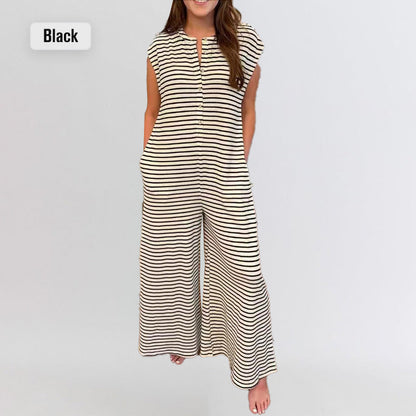 💥Last Day Special Sale 50% OFF💝✨Women's oversized Striped sleeveless Jumpsuit