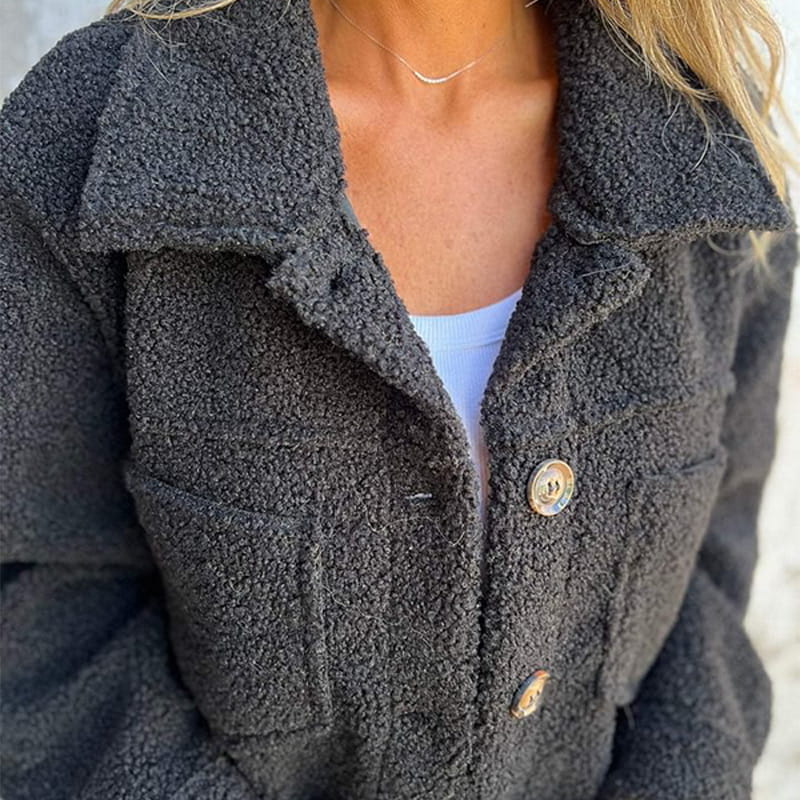 Women's Warm Lapel Thickened Fleece Jacket