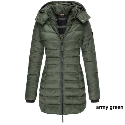 ❄️Early Winter Discount-49% OFF❄️Winter women's mid-length padded jacket warm hooded jacket