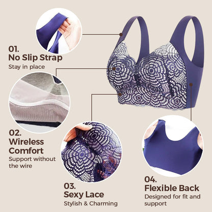 🤩LAST DAY SALE-49% OFF🔥Ultimate Lift & Support Lace Plus-Size Bra