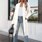Women's Open Front Lapel Long Trench Coat