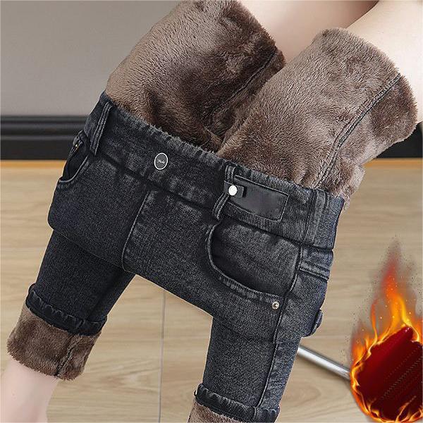 👖 50% OFF NOW! 💕 Women's High Waist Warm Skinny Jeans - Stretchy & Slimming, Perfect for All-Day Comfort and Style ✨