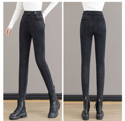 👖 50% OFF NOW! 💕 Women's High Waist Warm Skinny Jeans - Stretchy & Slimming, Perfect for All-Day Comfort and Style ✨