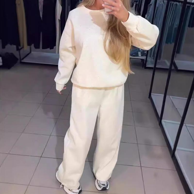 💖Limited Sale 50% OFF💖Women’s Round-neck Casual Sports Sweatshirt and Jogger Pants (2-piece Set)