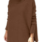 Women's Turtleneck Oversize Hem Knit Pullover Sweater