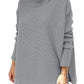 Women's Turtleneck Oversize Hem Knit Pullover Sweater