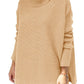 Women's Turtleneck Oversize Hem Knit Pullover Sweater