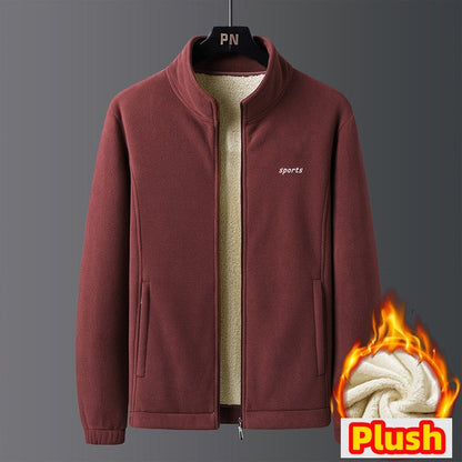 【A Warm Gift in Winter】 Men's Lightweight Full Zip Outdoor Casual Soft Fleece Jacket