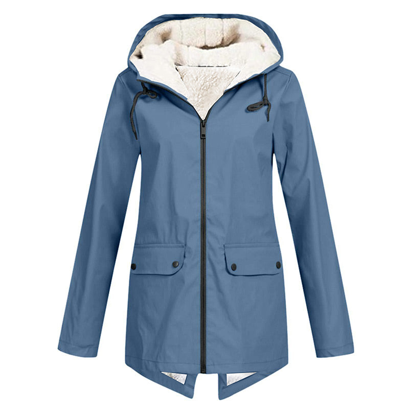 Soft Full Zipper Hooded Jacket with Pockets