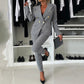 🔥HOT SALE 50% OFF🔥 Women's Double-Breasted Blazer & Tailored Pants Set