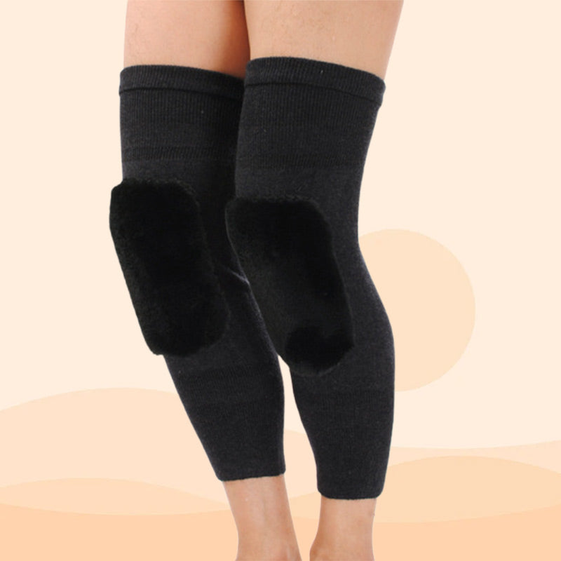 Universal Cold Protection Thickened Faux Furred Knee Pads