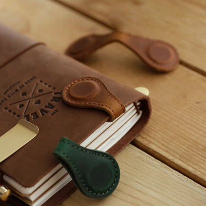 Vintage Magnetic Leather Bookmark