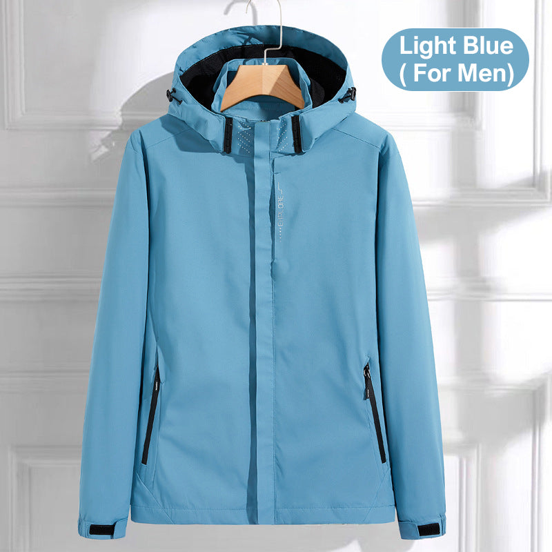 Warm Lightweight Full-Zip Hooded Jacket with Removable Liner