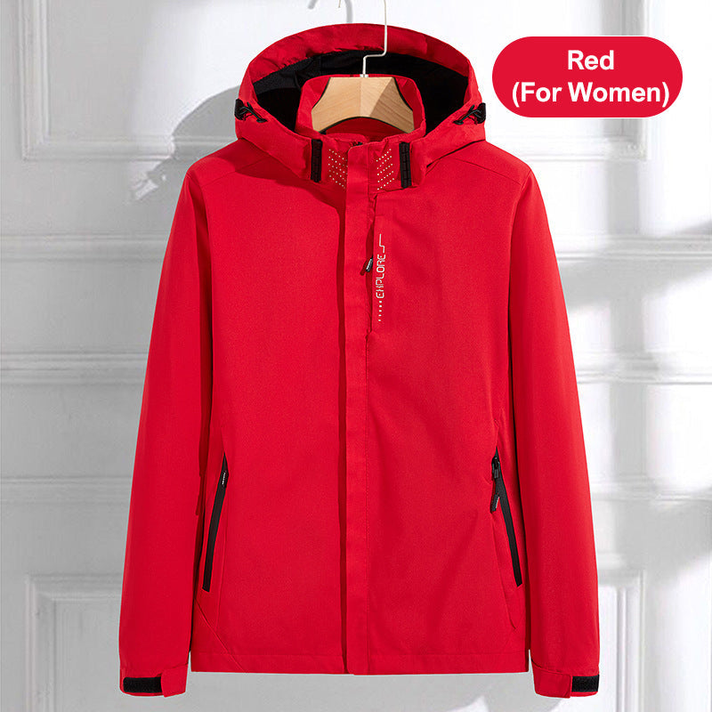 Warm Lightweight Full-Zip Hooded Jacket with Removable Liner