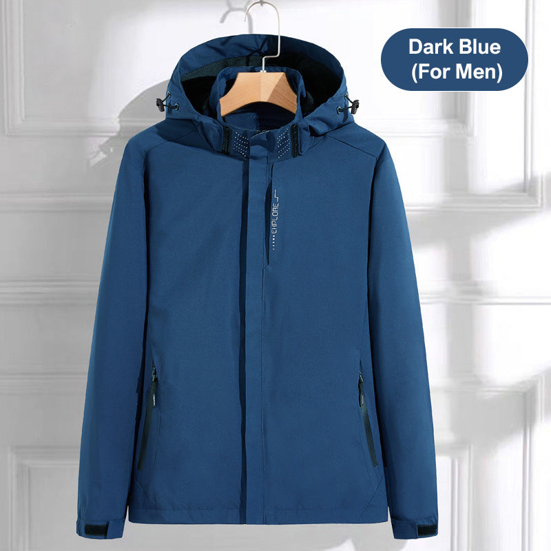 Warm Lightweight Full-Zip Hooded Jacket with Removable Liner