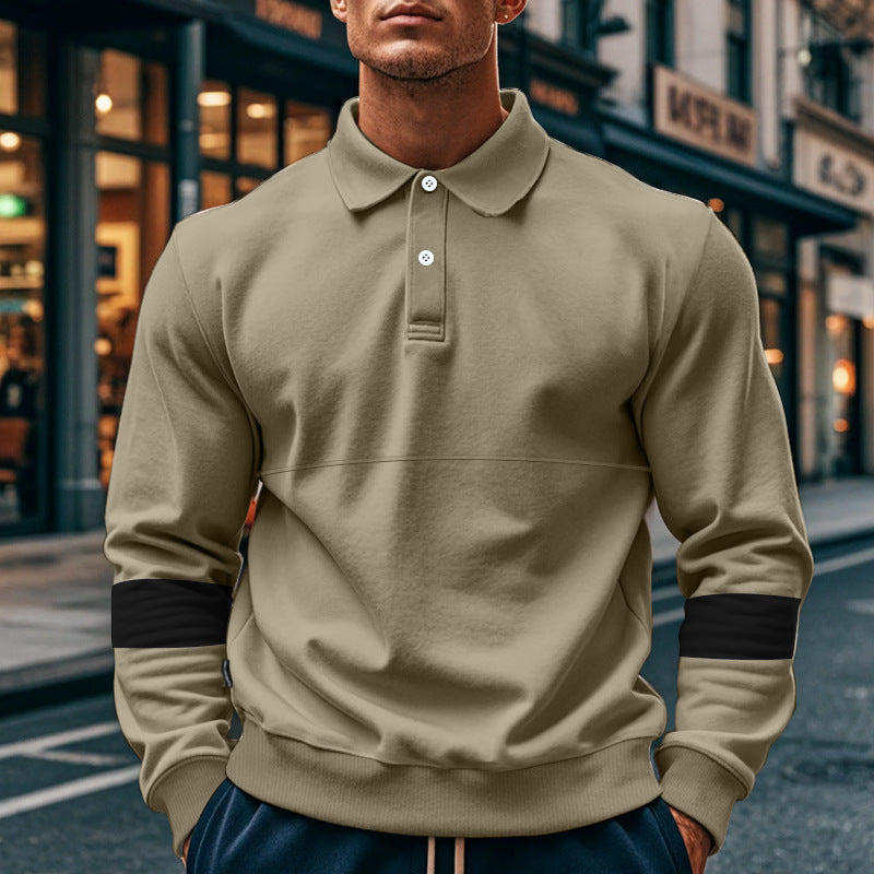 Men's Lapel Collar Sweatshirt