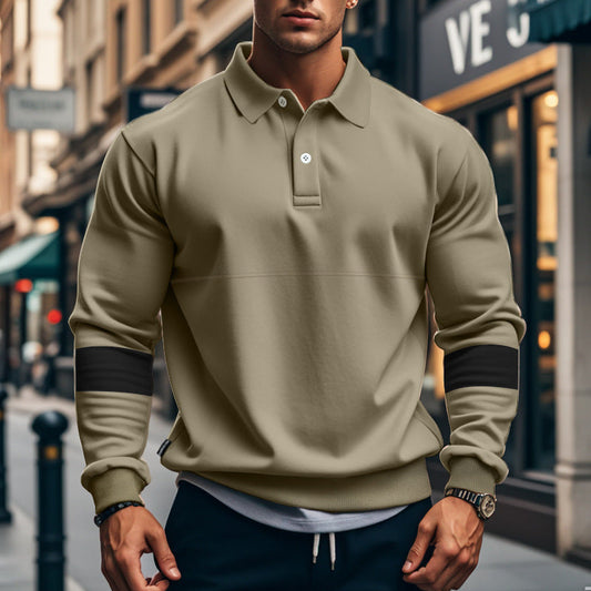 Men's Lapel Collar Sweatshirt