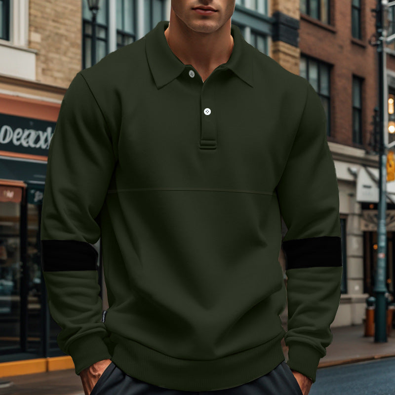 Men's Lapel Collar Sweatshirt