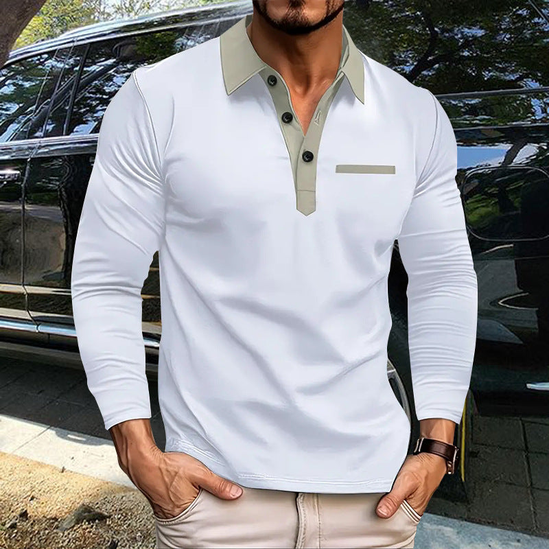 Men's Long Sleeve Collared T-Shirt