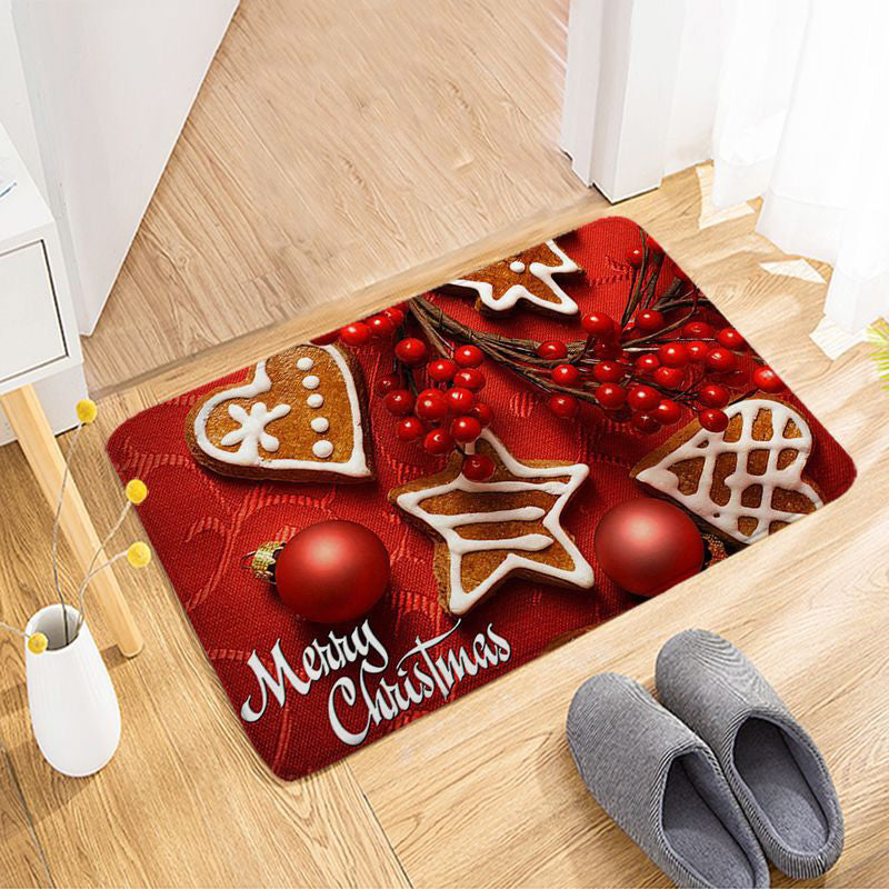 Non-Slip Washable Christmas Red Floor Mat