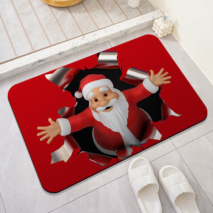 Non-Slip Washable Christmas Red Floor Mat