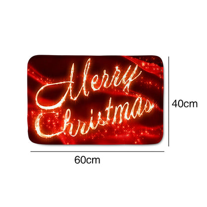 Non-Slip Washable Christmas Red Floor Mat