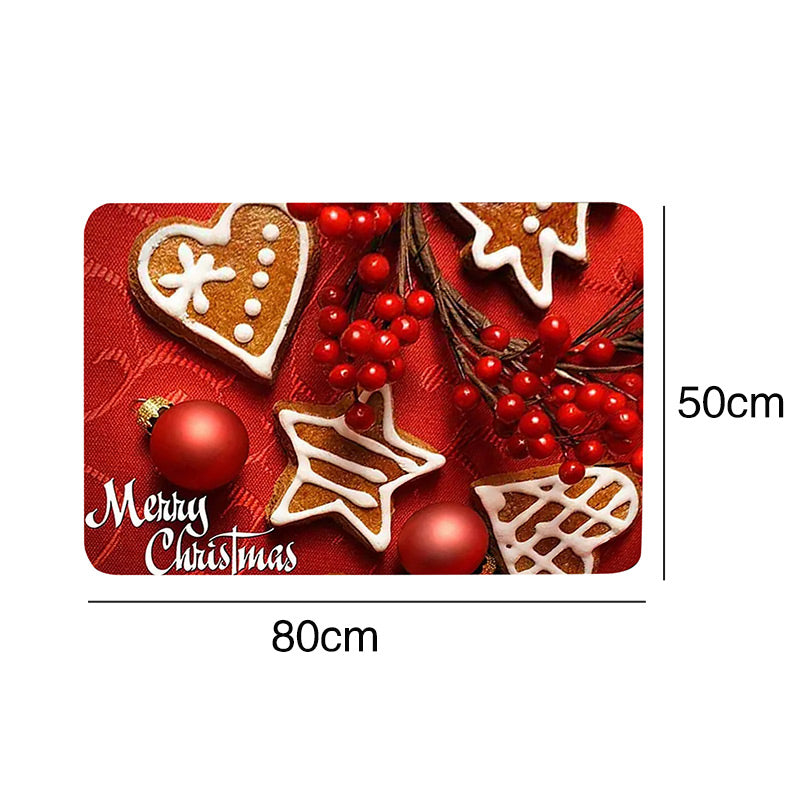 Non-Slip Washable Christmas Red Floor Mat