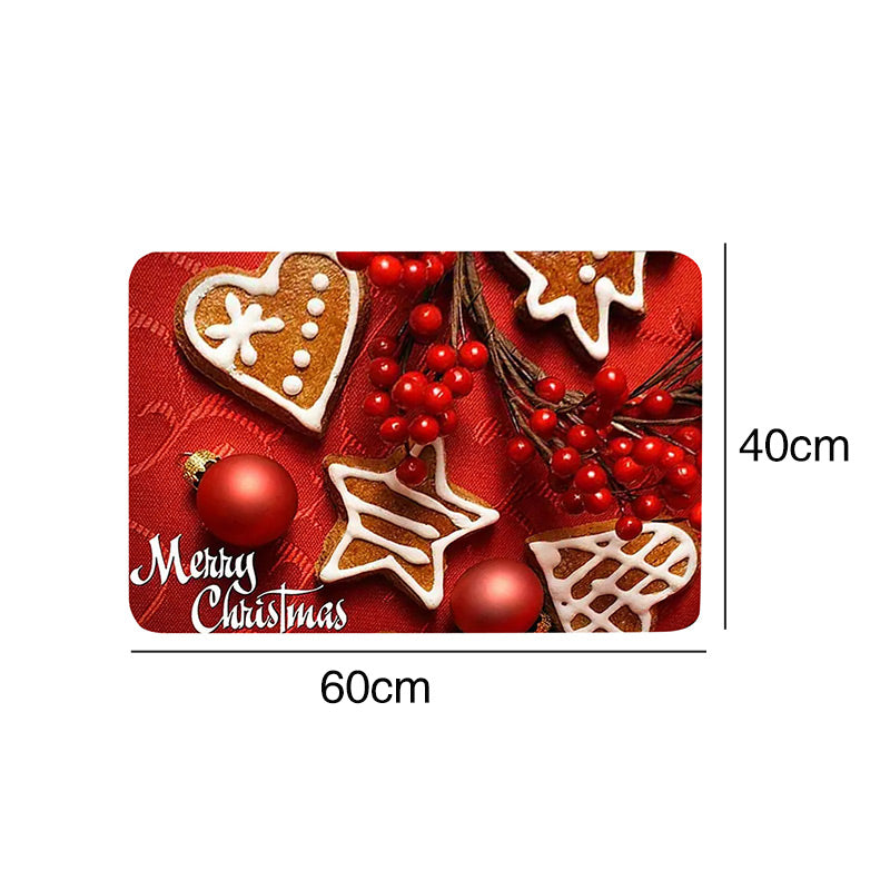 Non-Slip Washable Christmas Red Floor Mat