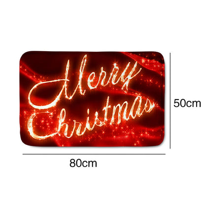 Non-Slip Washable Christmas Red Floor Mat